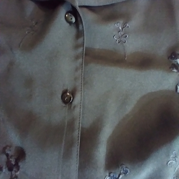 Joanna Womens Black Embroidered Women's Top Size 3X Office Vacation Workwear - Picture 7 of 8